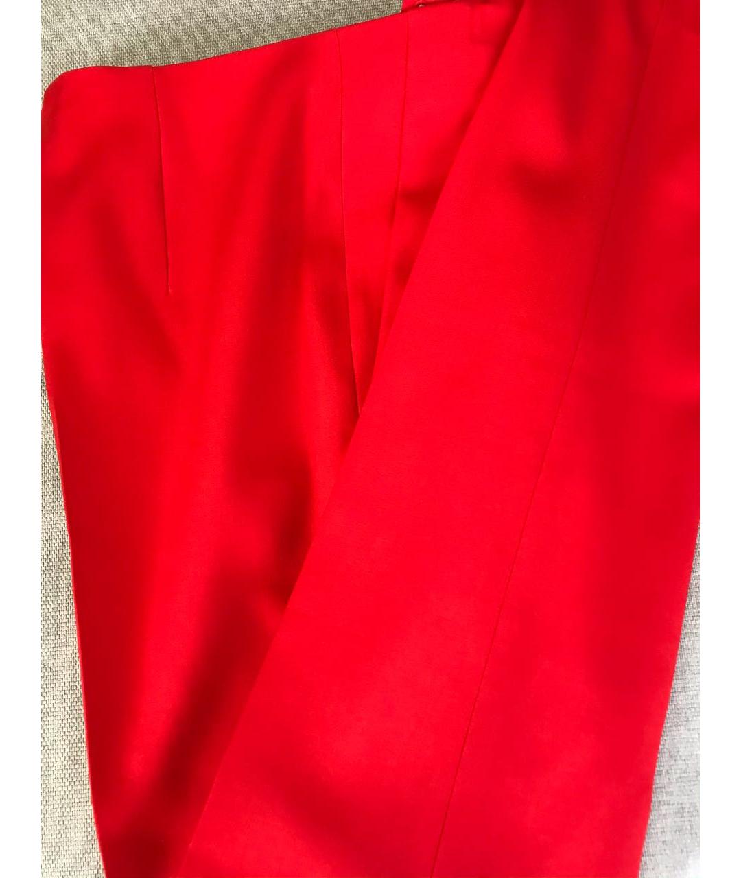 CHRISTIAN DIOR PRE-OWNED Красные шерстяные прямые брюки, фото 8