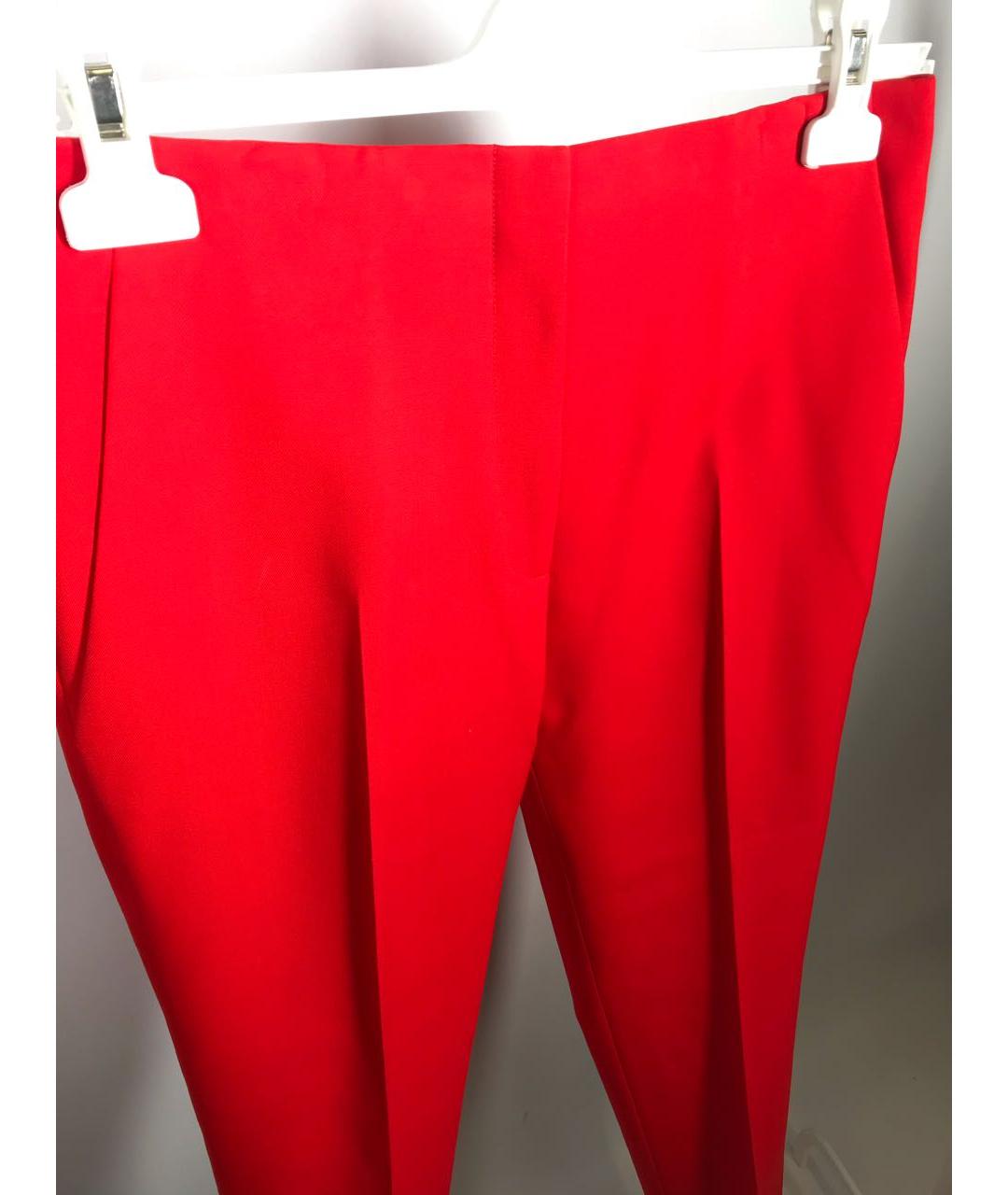 CHRISTIAN DIOR PRE-OWNED Красные шерстяные прямые брюки, фото 5