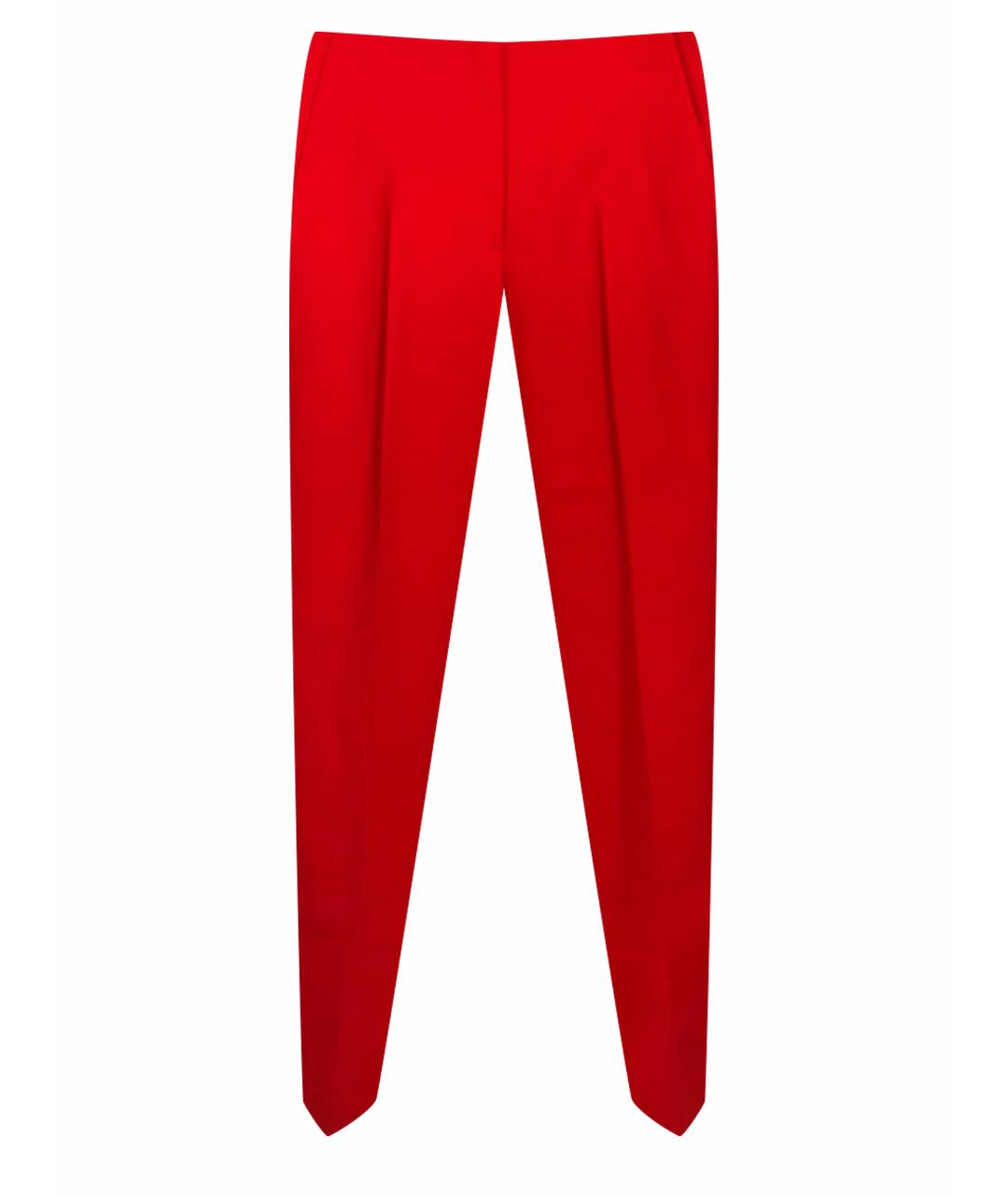 CHRISTIAN DIOR PRE-OWNED Красные шерстяные прямые брюки, фото 1