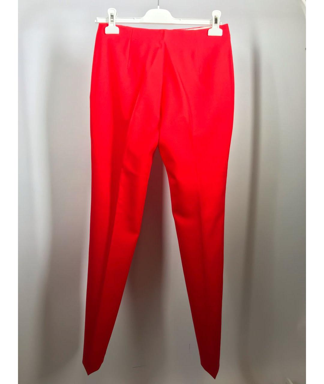CHRISTIAN DIOR PRE-OWNED Красные шерстяные прямые брюки, фото 2