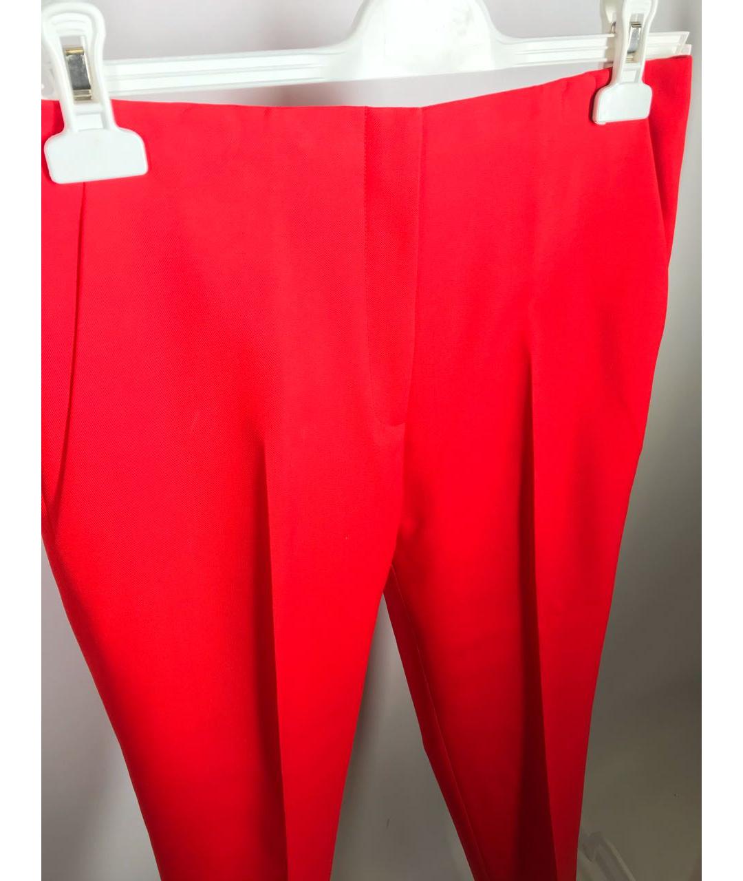 CHRISTIAN DIOR PRE-OWNED Красные шерстяные прямые брюки, фото 3