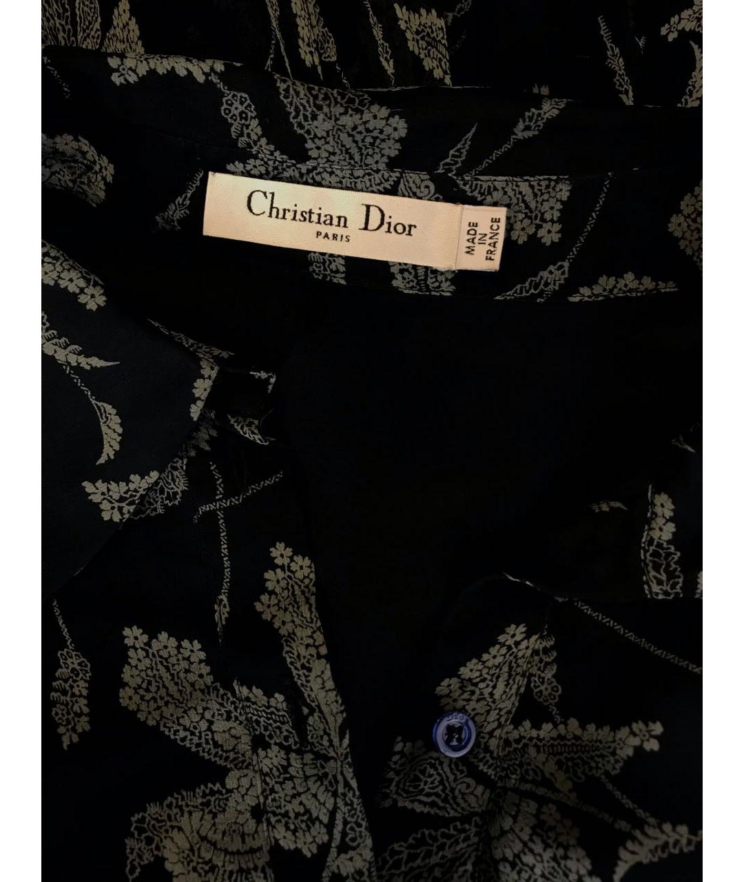 CHRISTIAN DIOR PRE-OWNED Темно-синее шелковое повседневное платье, фото 6