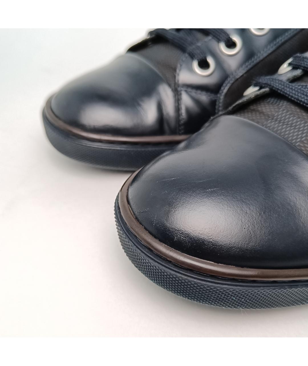 LOUIS VUITTON PRE-OWNED Темно-синие синтетические низкие кроссовки / кеды, фото 8