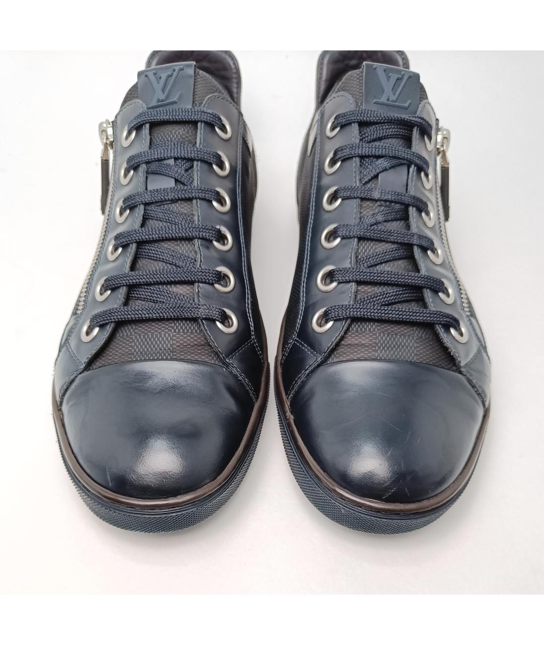 LOUIS VUITTON PRE-OWNED Темно-синие синтетические низкие кроссовки / кеды, фото 6