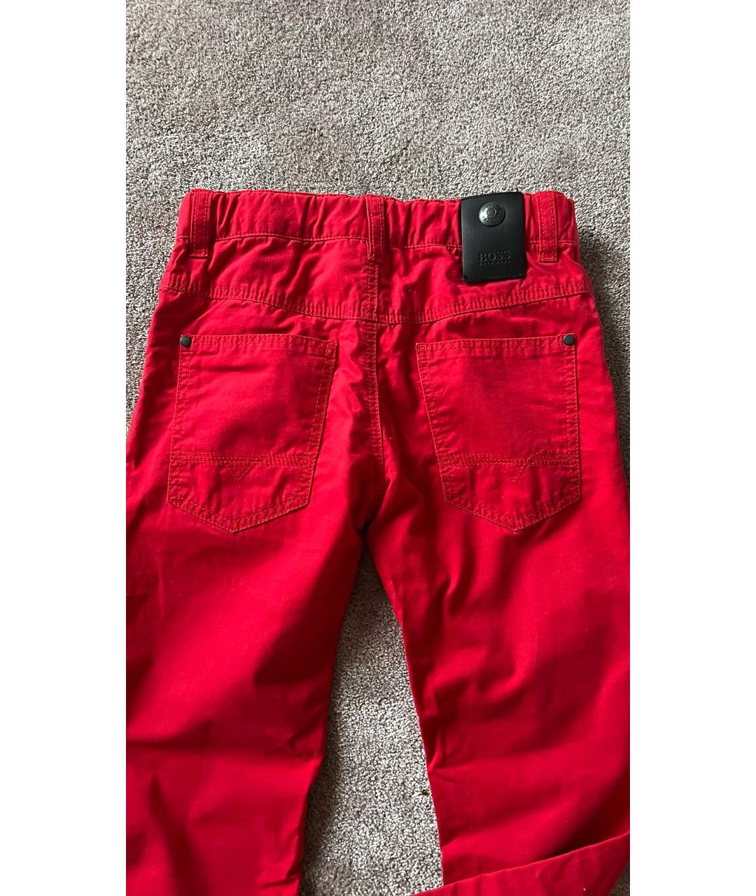 HUGO BOSS Красные хлопковые брюки и шорты, фото 2