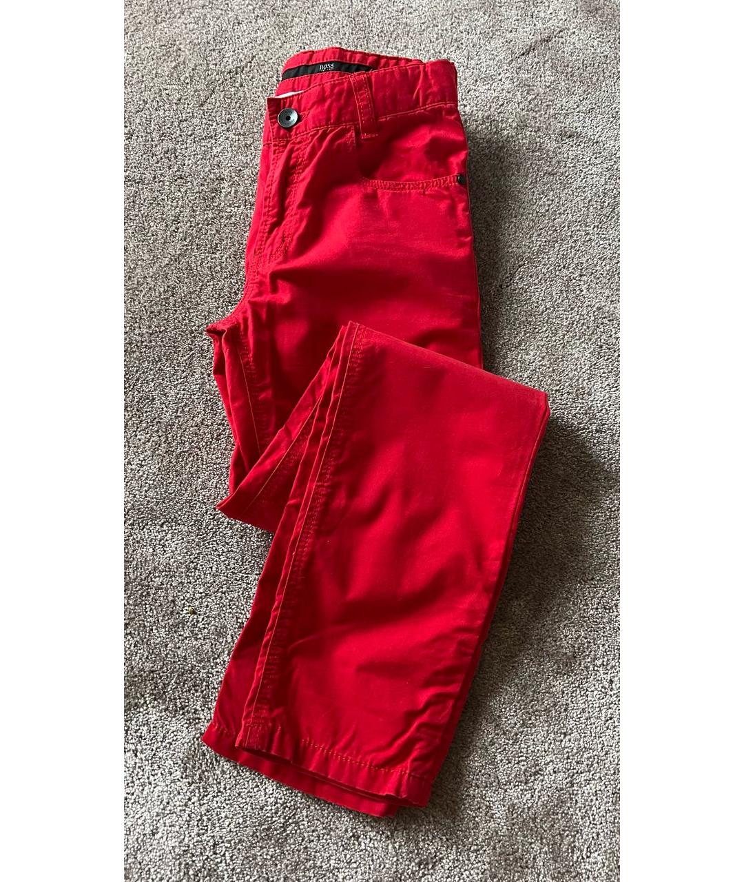HUGO BOSS Красные хлопковые брюки и шорты, фото 5