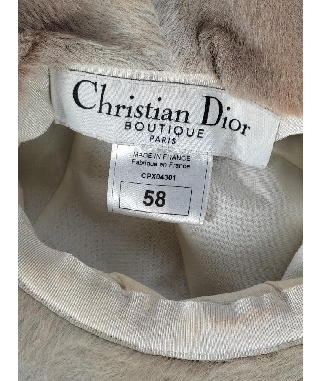 CHRISTIAN DIOR PRE-OWNED Бежевая кепка, фото 6