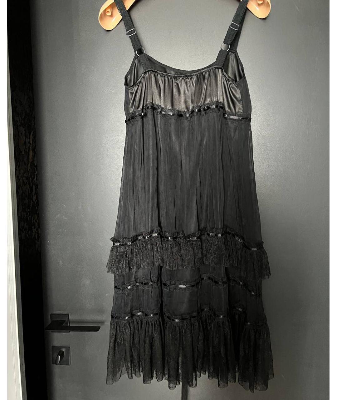 JOHN GALLIANO Черное шелковое вечернее платье, фото 2