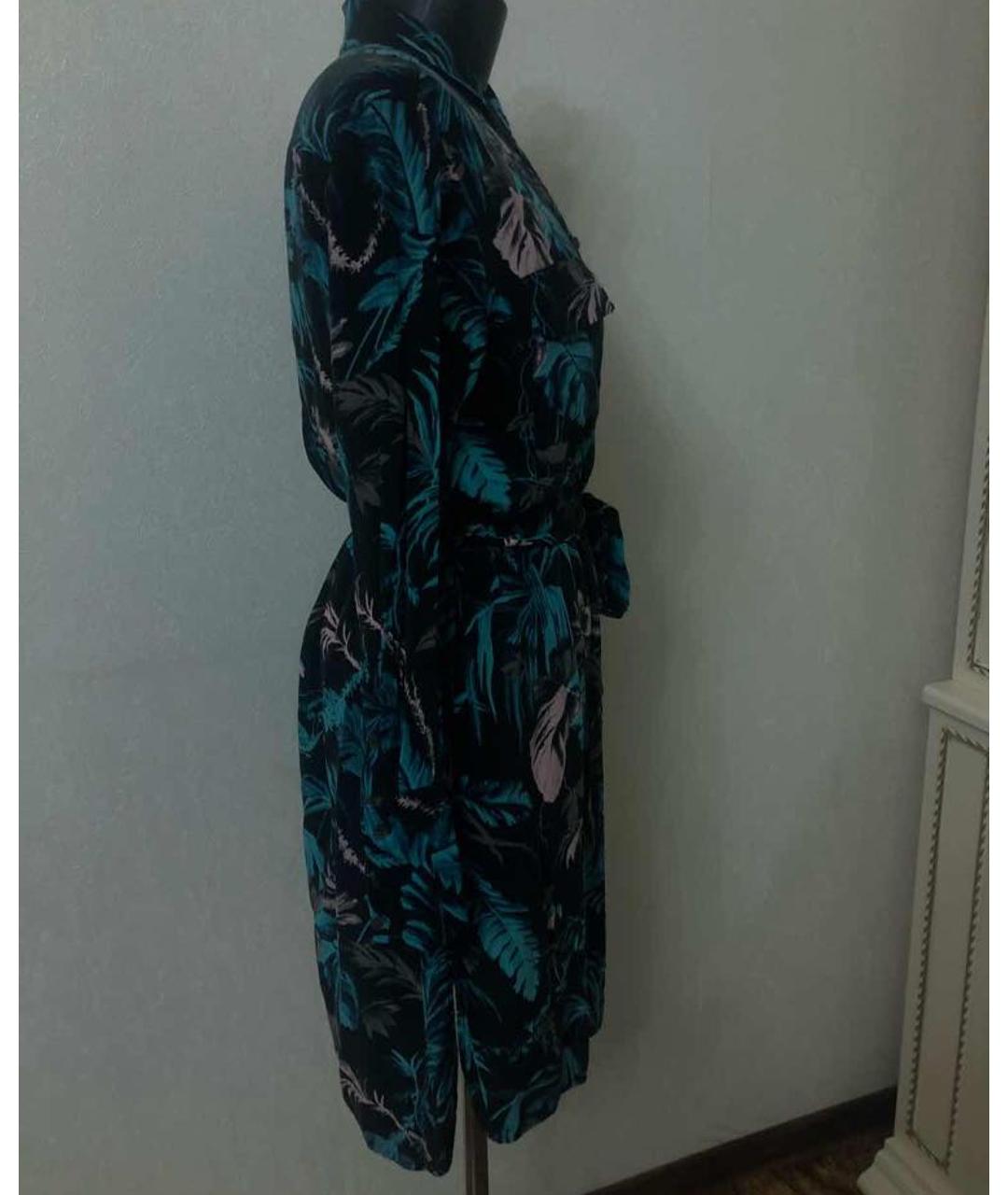 EQUIPMENT Мульти шелковое повседневное платье, фото 2