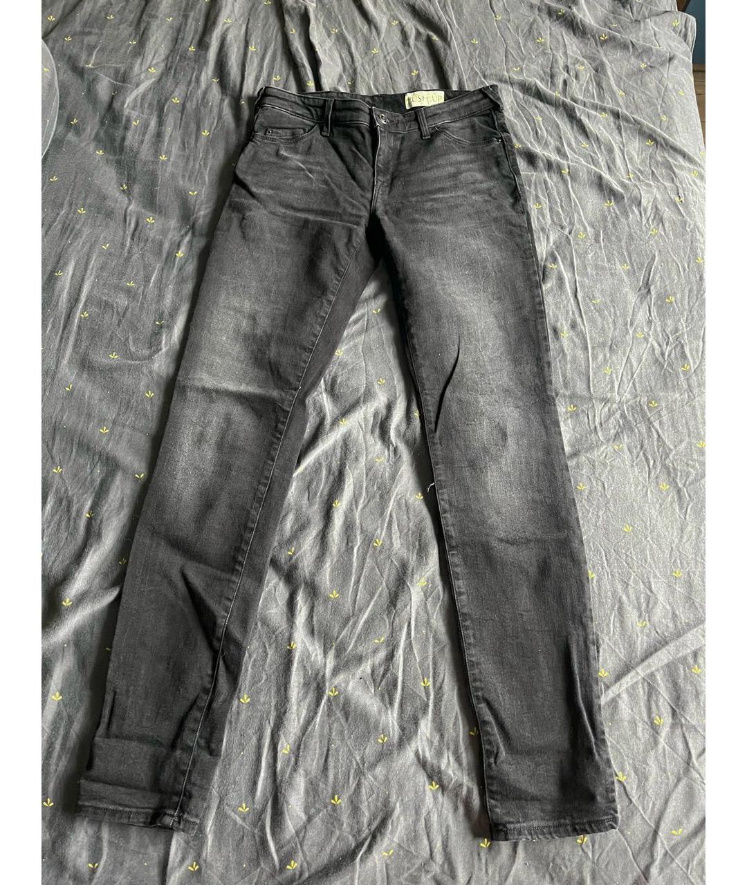 EMPORIO ARMANI Черные хлопко-полиэстеровые джинсы слим, фото 5
