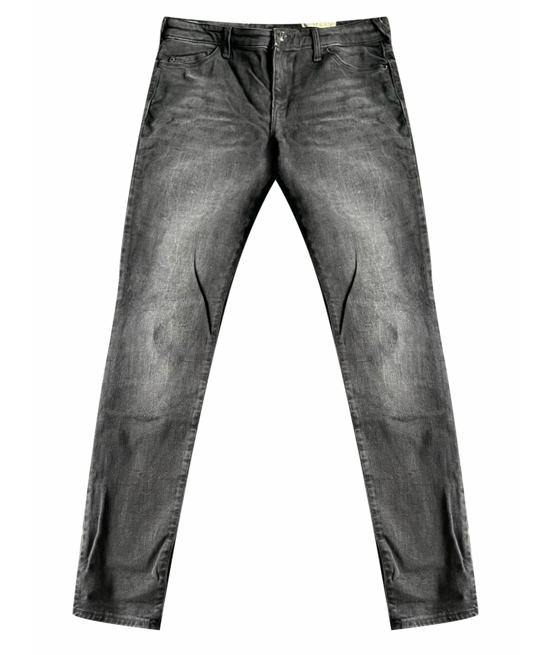 EMPORIO ARMANI Черные хлопко-полиэстеровые джинсы слим, фото 1