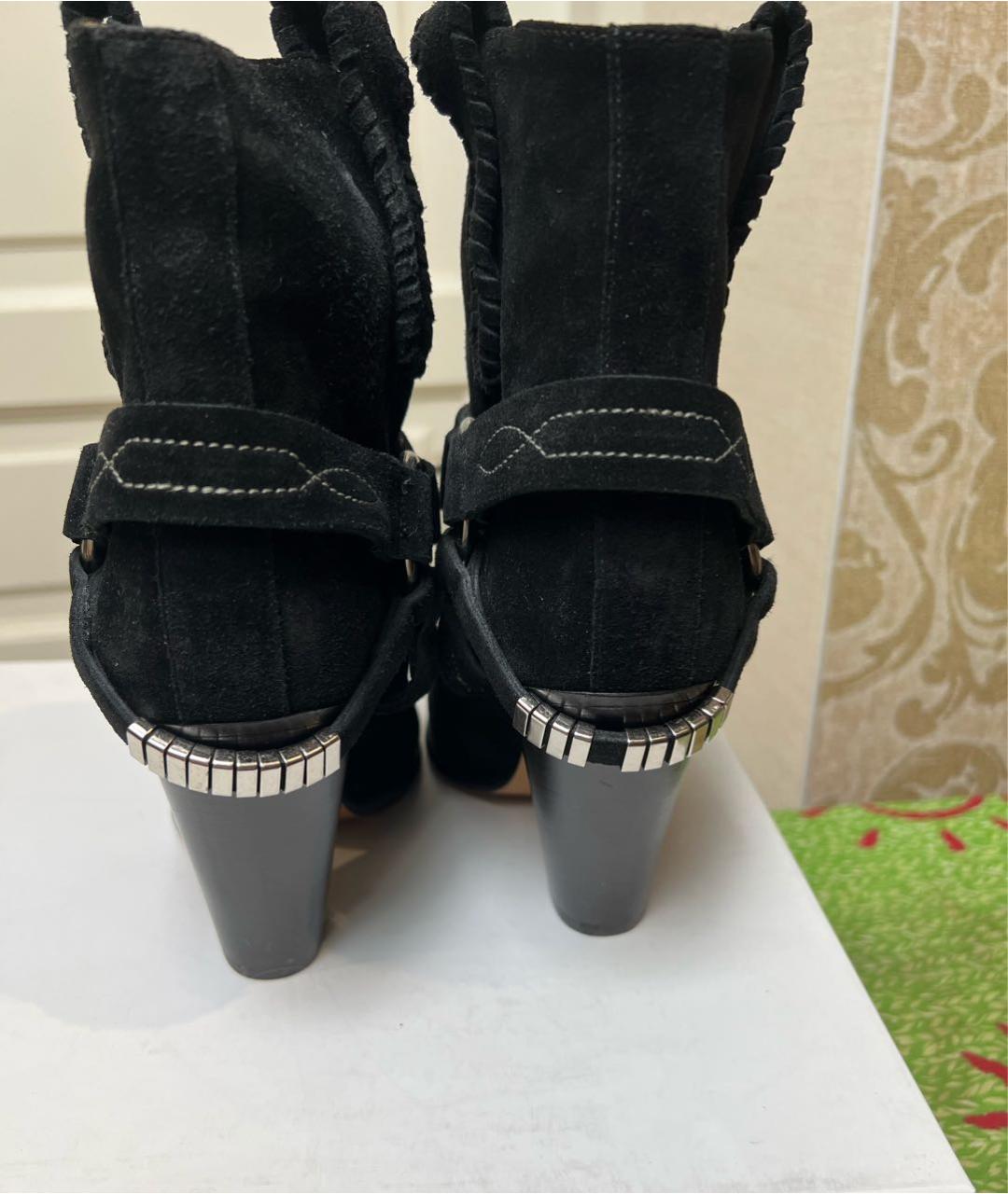 ISABEL MARANT ETOILE Черные замшевые ботинки, фото 4