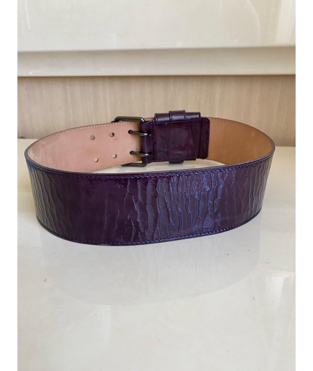 GIVENCHY Фиолетовый ремень из лакированной кожи, фото 5