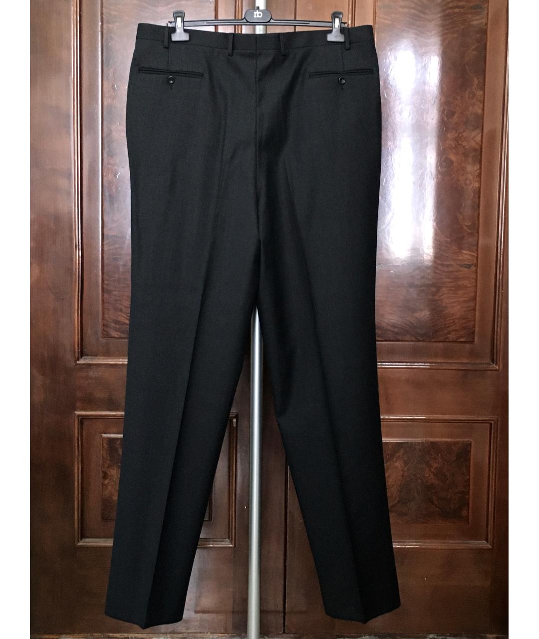 CANALI Черные шерстяные классические брюки, фото 2