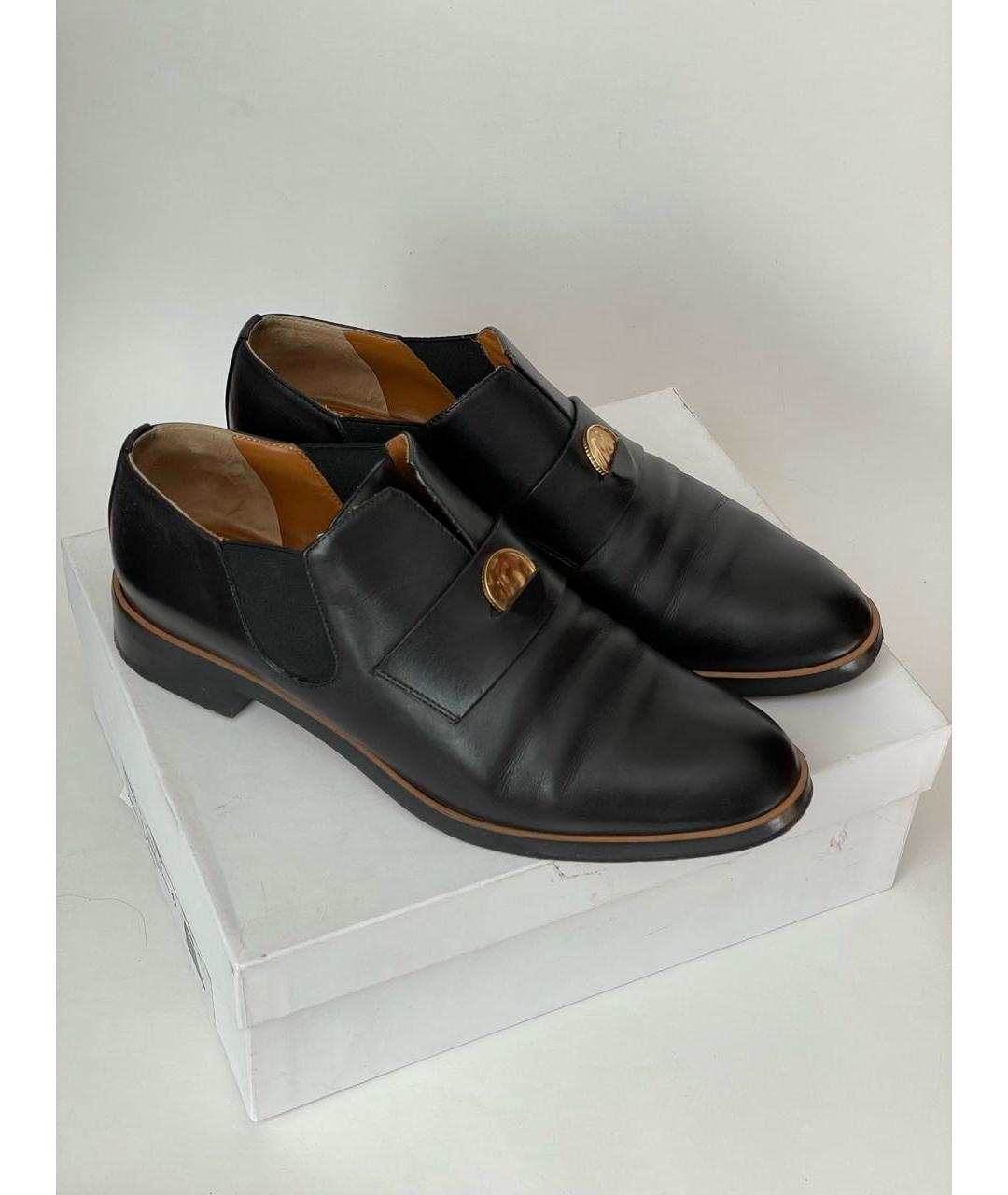 CHLOE Черные кожаные туфли, фото 9