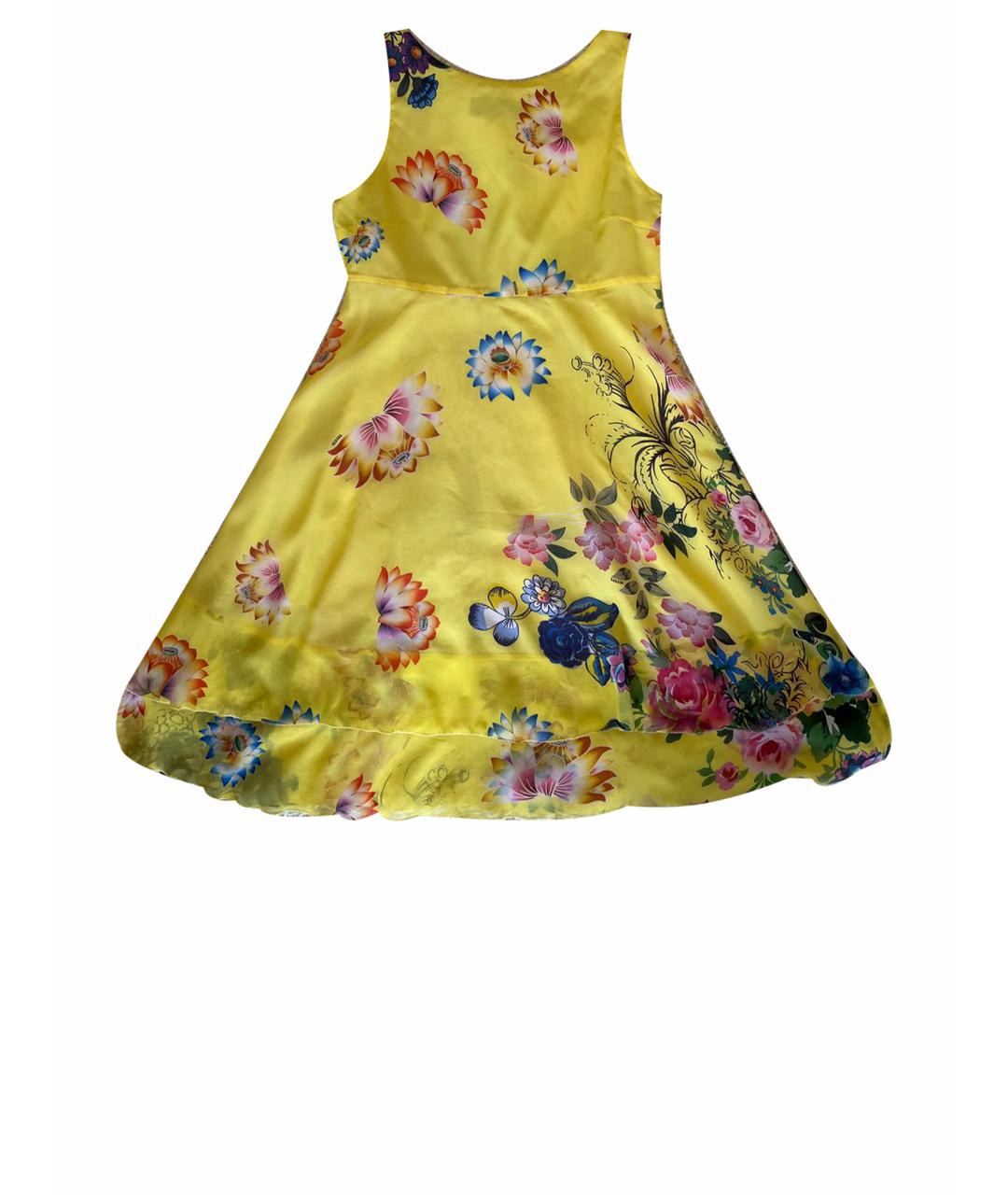 VERSUS VERSACE Желтое шифоновое платье, фото 1