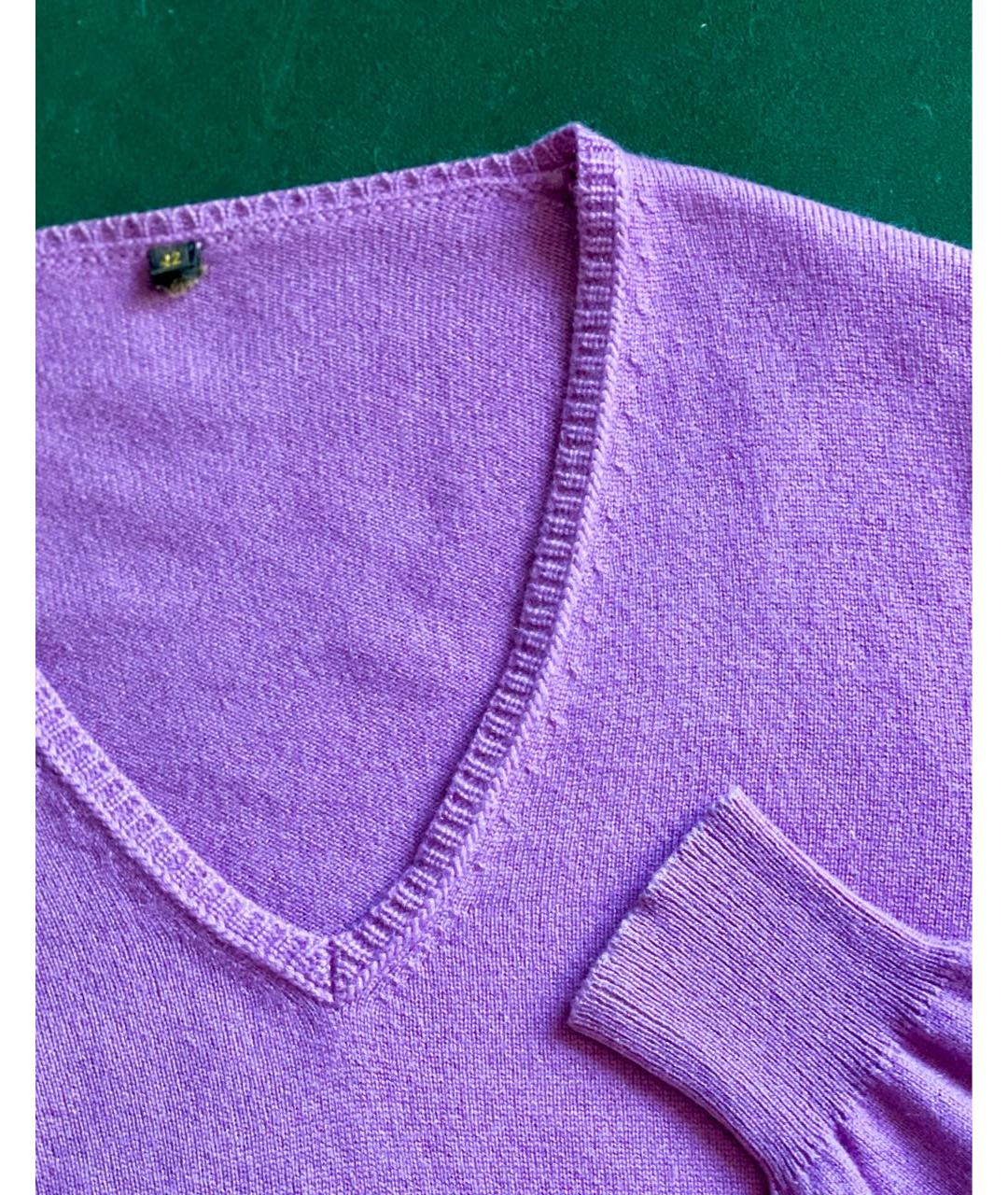 LORO PIANA Фиолетовый кашемировый джемпер / свитер, фото 5
