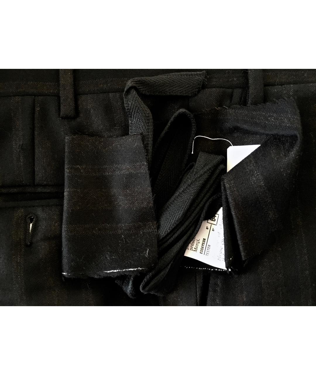 CANALI Черные шерстяные классические брюки, фото 4