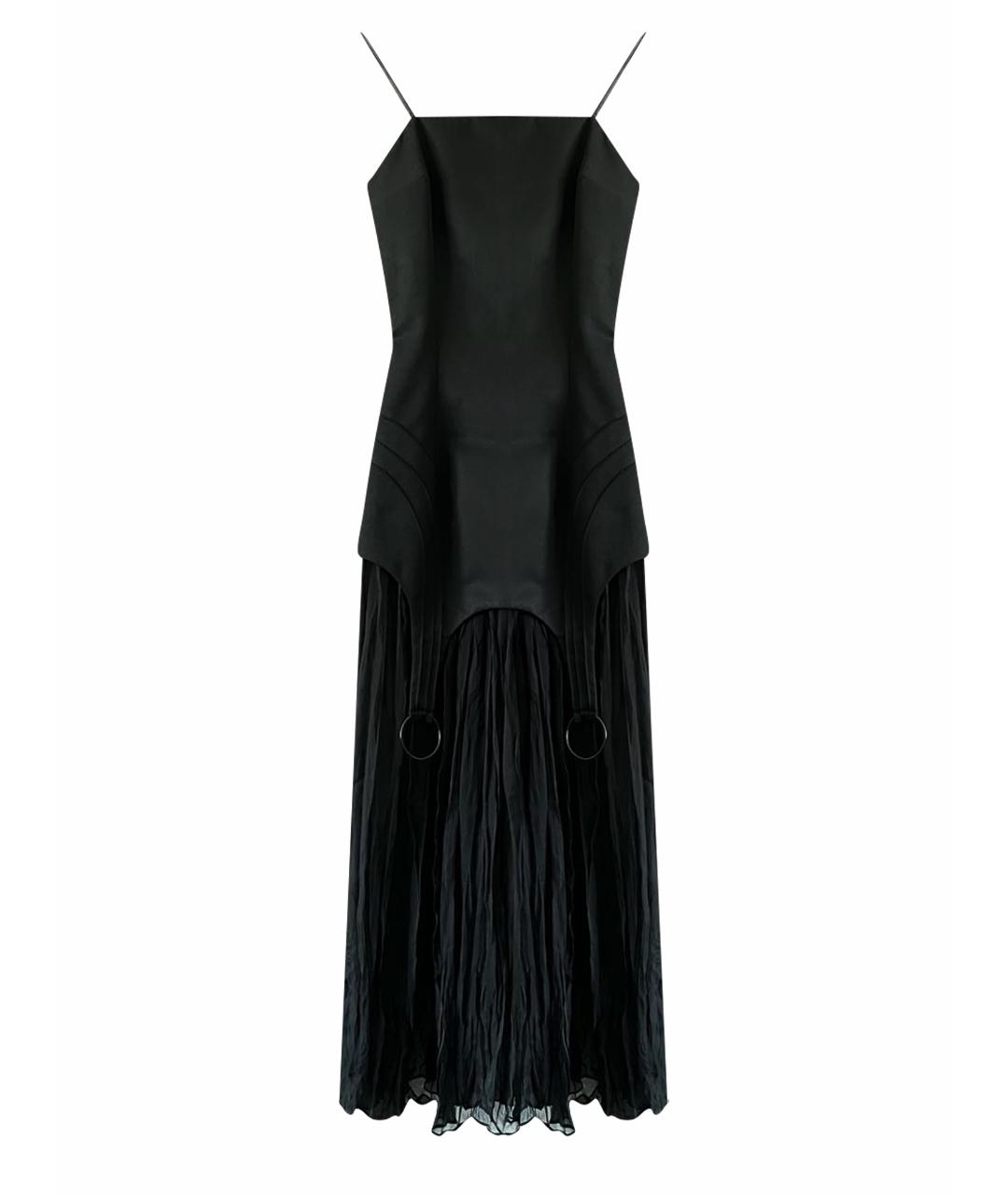 404NOTFOUND Черное шелковое коктейльное платье, фото 1