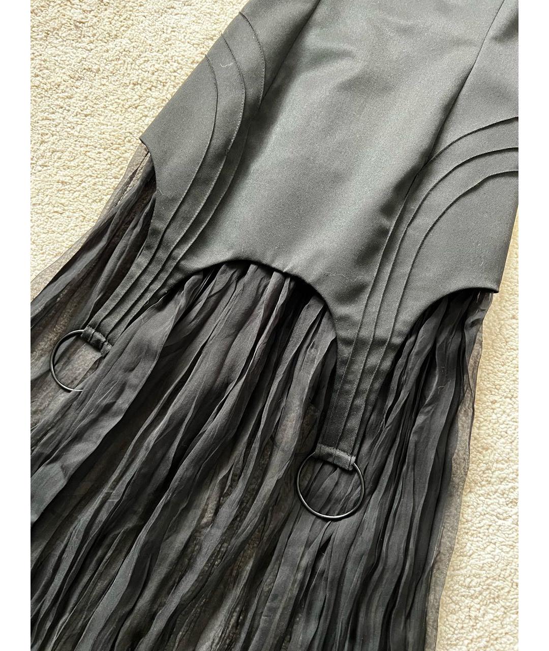 404NOTFOUND Черное шелковое коктейльное платье, фото 8
