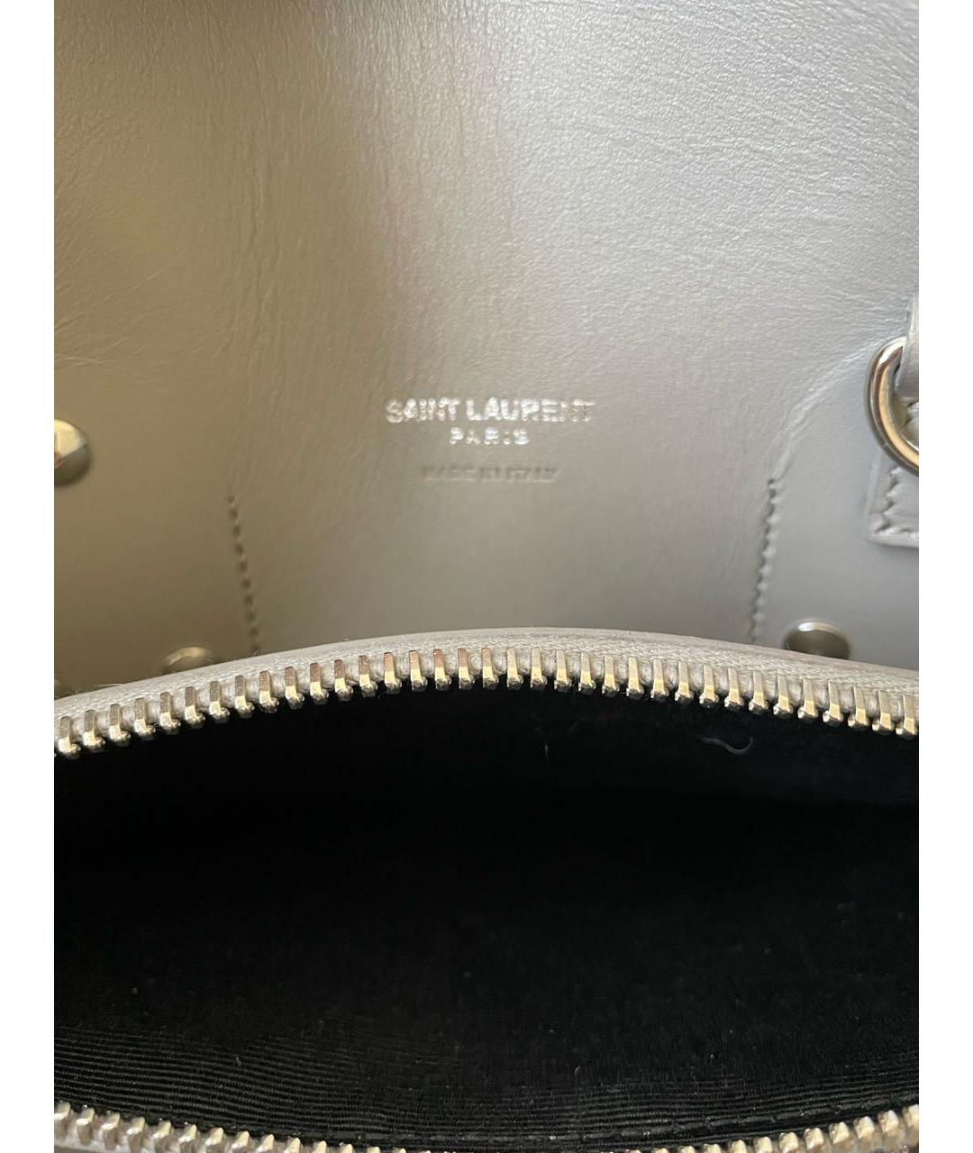 SAINT LAURENT Кожаная сумка с короткими ручками, фото 6