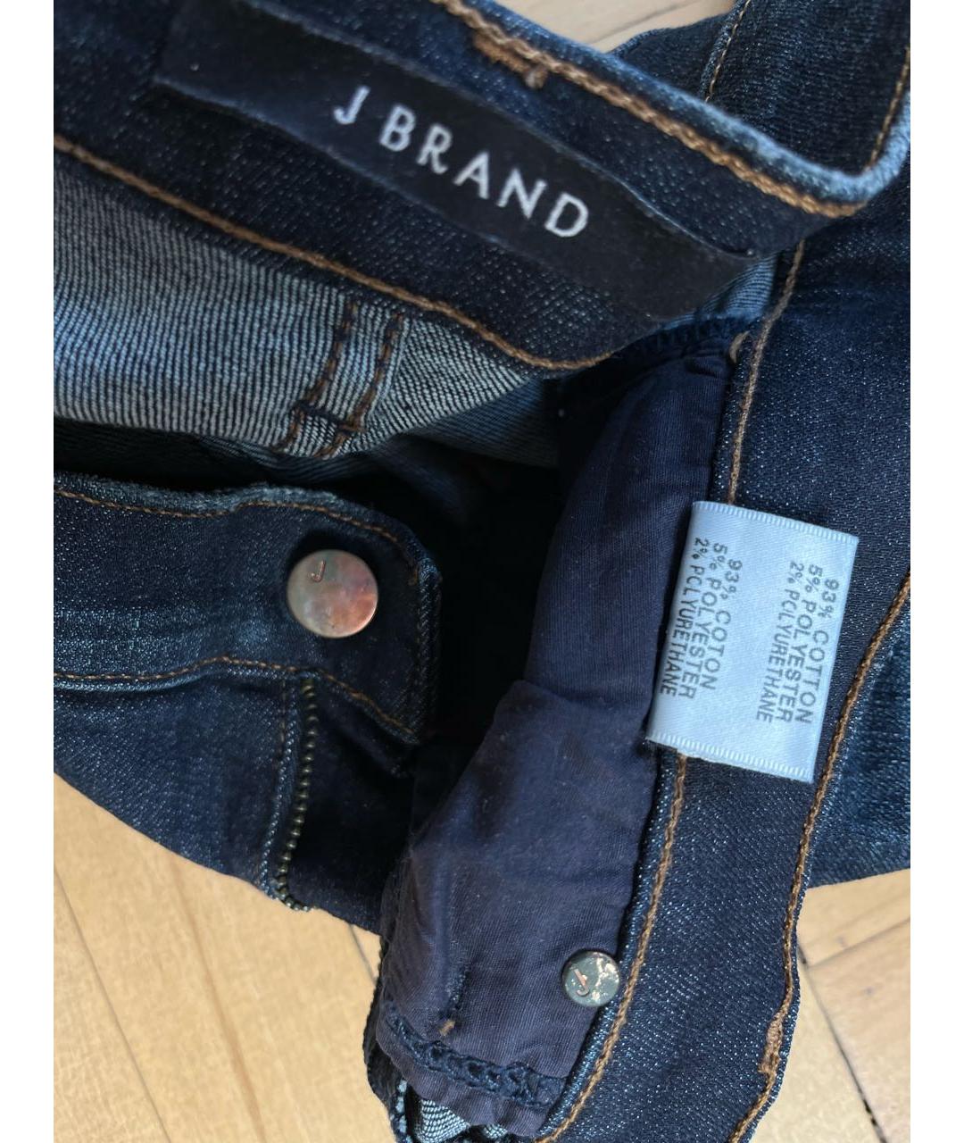 JBRAND Темно-синие хлопковые джинсы слим, фото 5