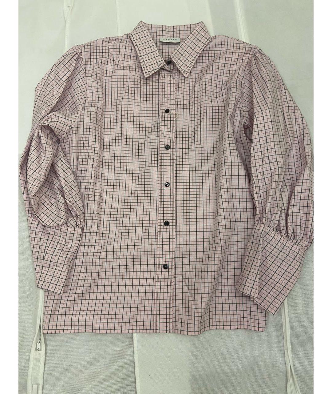 SANDRO Розовая хлопковая рубашка, фото 2