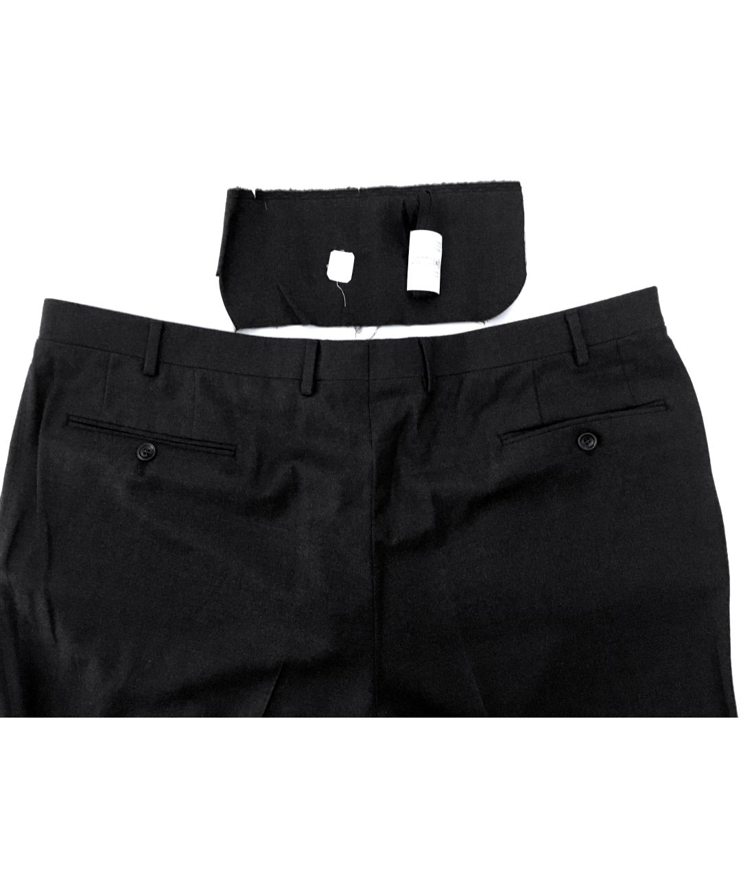 CANALI Черные шерстяные классические брюки, фото 6