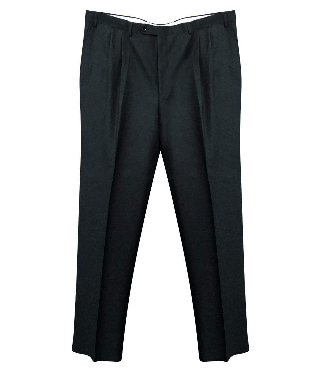 CANALI Черные шерстяные классические брюки, фото 1