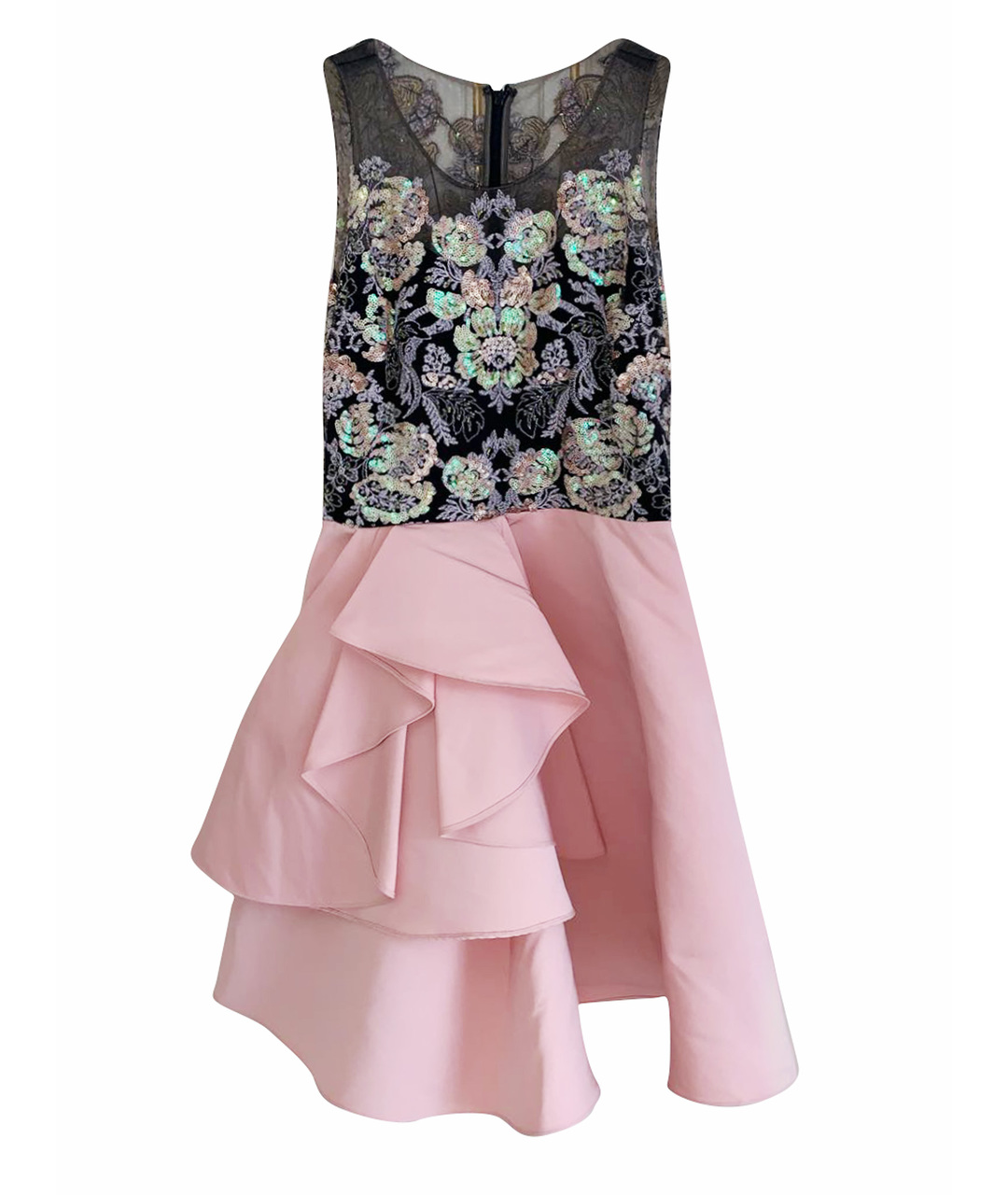 MARCHESA NOTTE Розовое синтетическое вечернее платье, фото 1