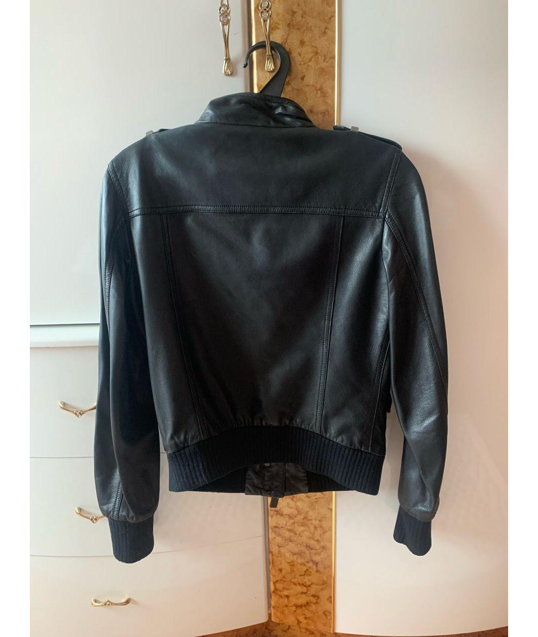 BALLY Черная кожаная куртка, фото 2