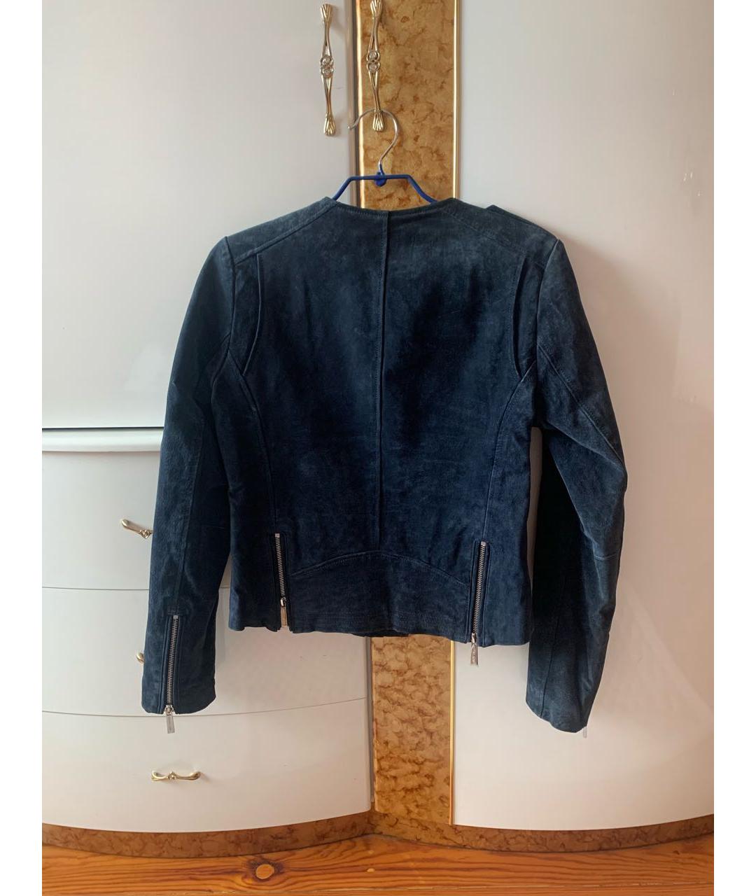 MICHAEL KORS Синяя замшевая куртка, фото 2