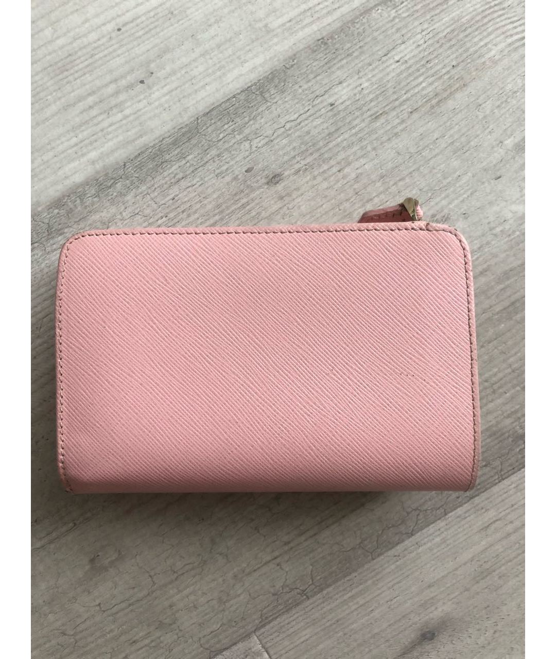 PRADA Розовый кожаный кошелек, фото 3