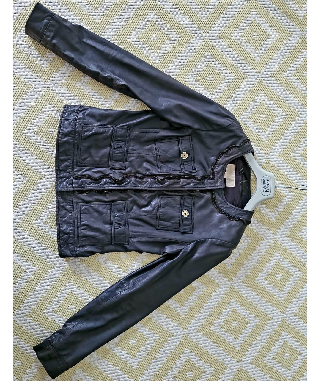 MICHAEL KORS Коричневая кожаная куртка, фото 5