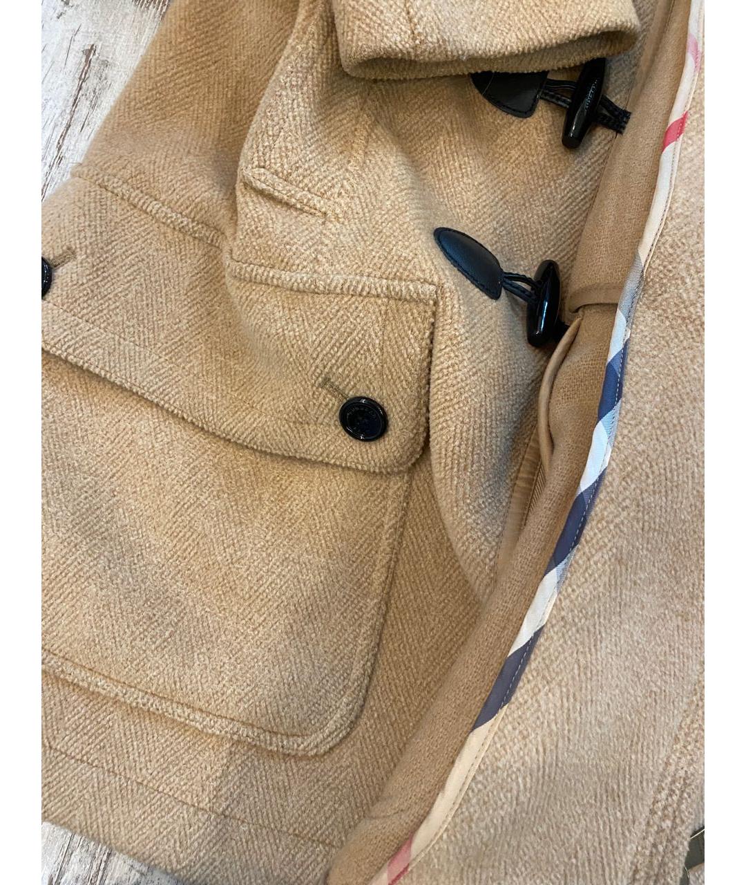 BURBERRY BRIT Бежевое шерстяное пальто, фото 7