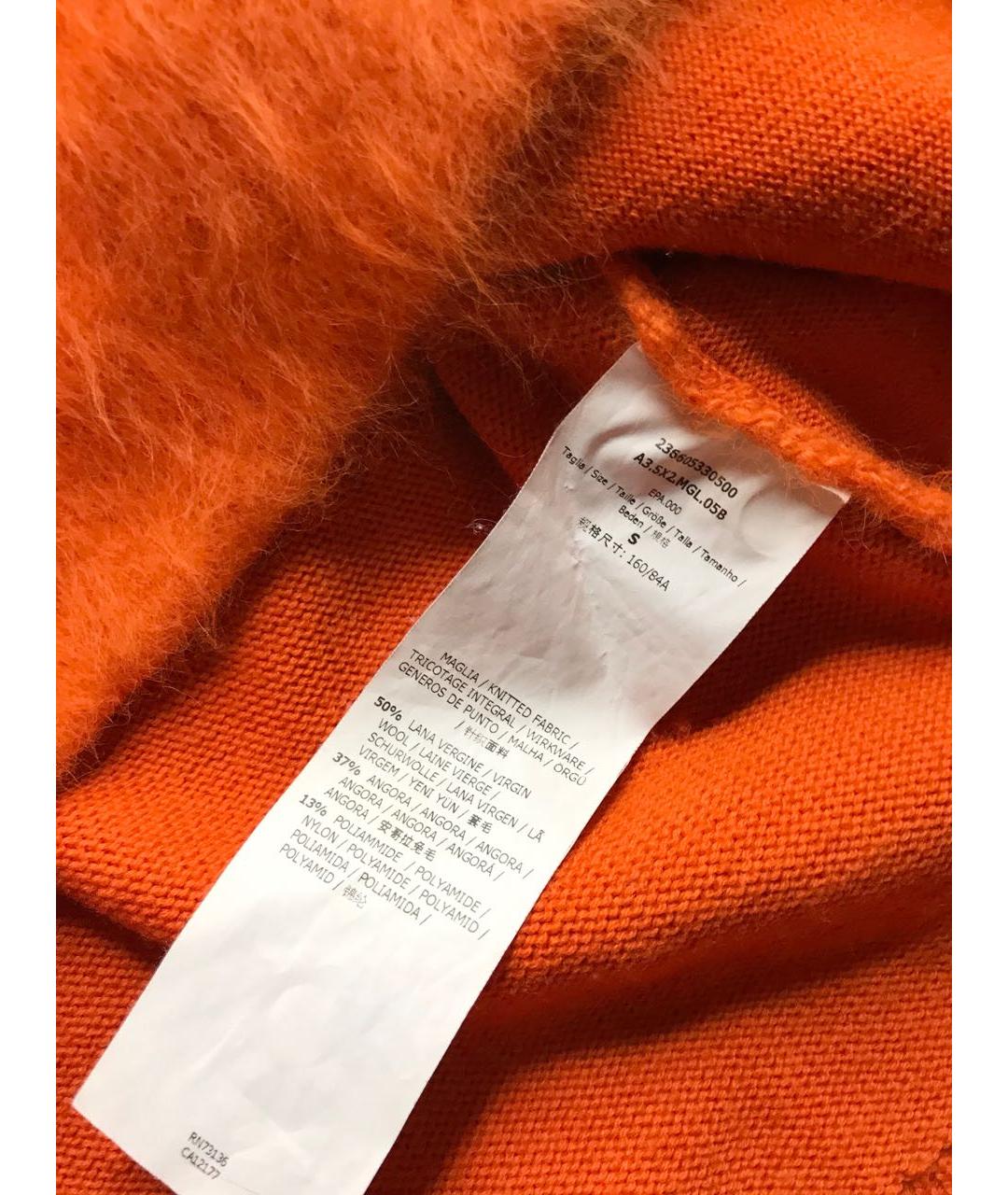SPORTMAX Оранжевый шерстяной джемпер / свитер, фото 6