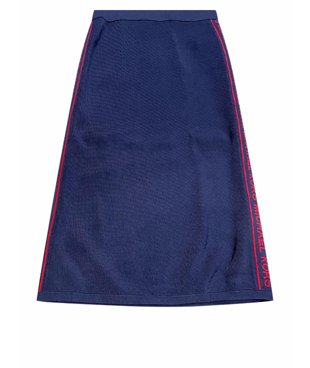 MICHAEL MICHAEL KORS Темно-синяя юбка миди, фото 1