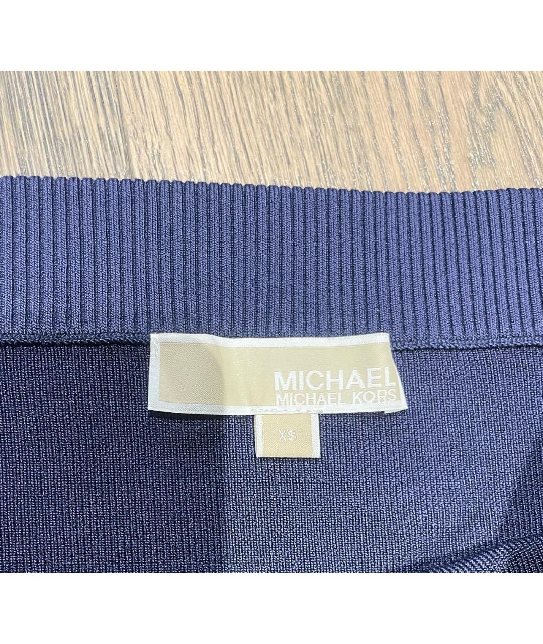 MICHAEL MICHAEL KORS Темно-синяя юбка миди, фото 3