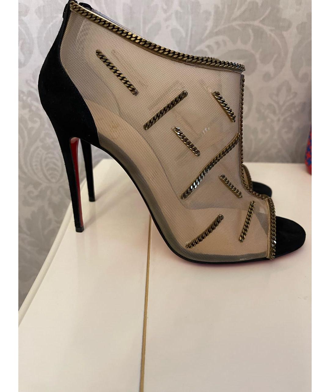 CHRISTIAN LOUBOUTIN Черные босоножки, фото 7