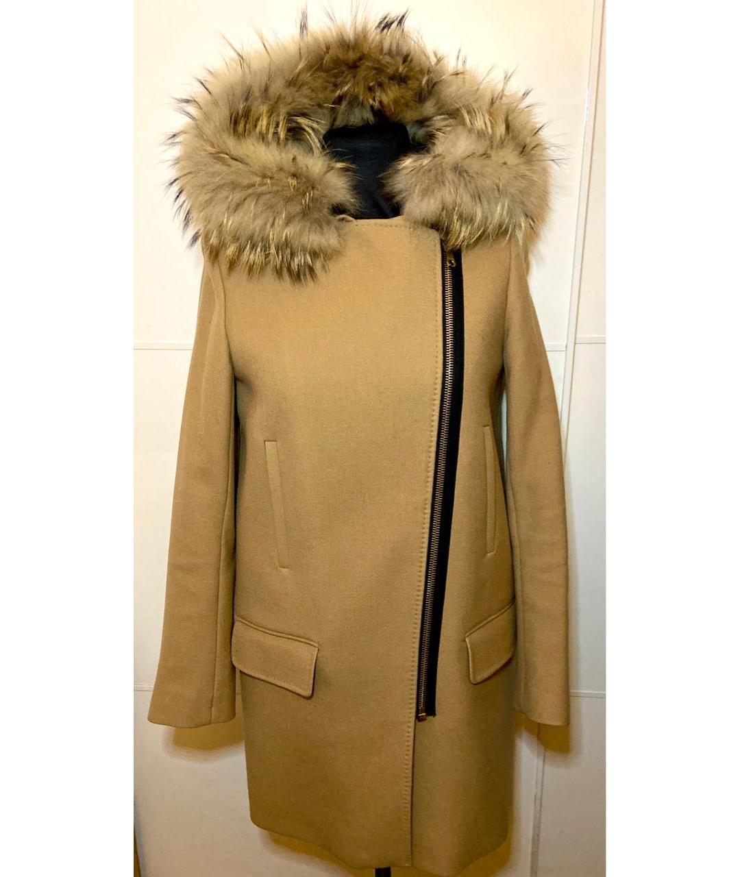 SANDRO Горчичное шерстяное пальто, фото 3