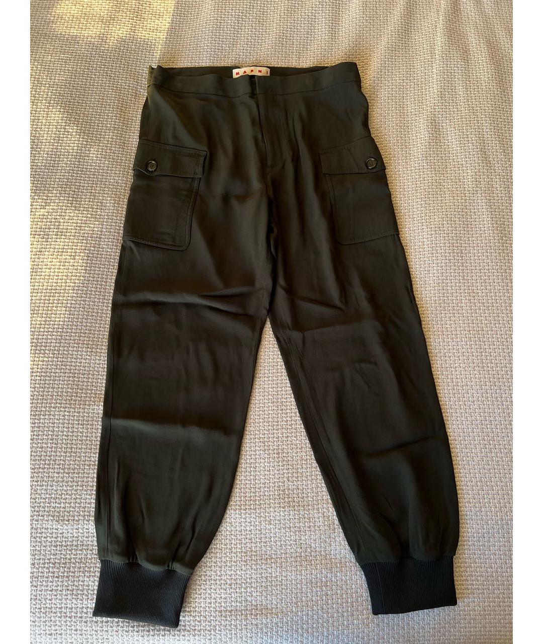 MARNI Черные вискозные брюки широкие, фото 5