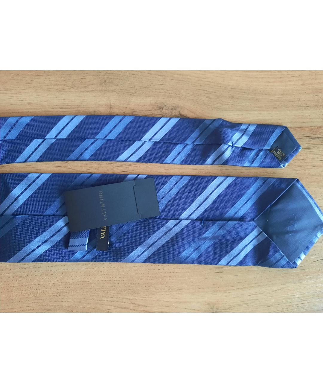 VALENTINO Синий шелковый галстук, фото 3