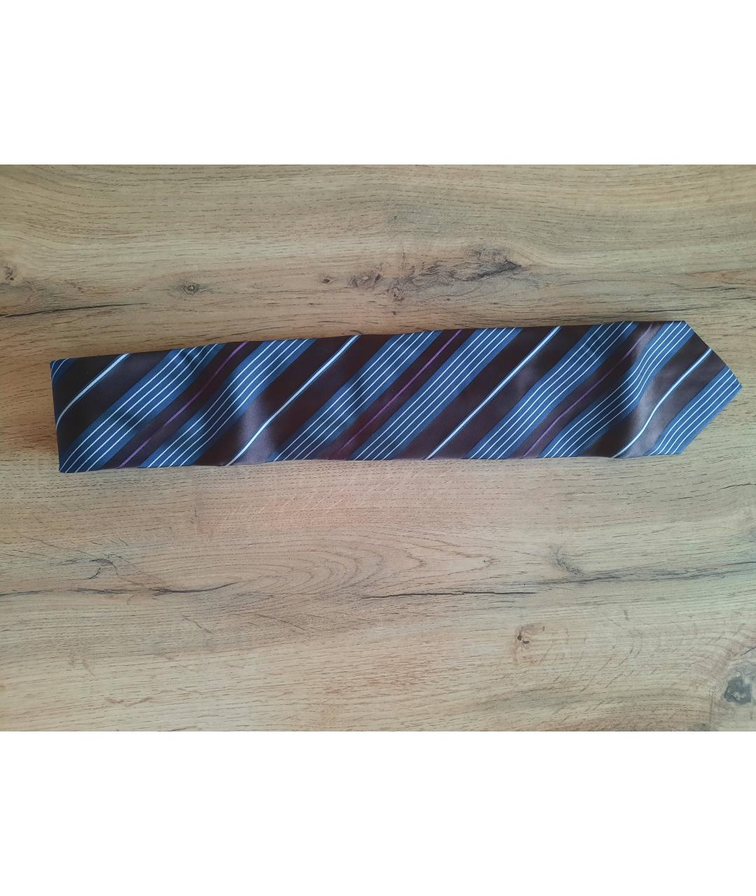 VALENTINO Коричневый шелковый галстук, фото 4