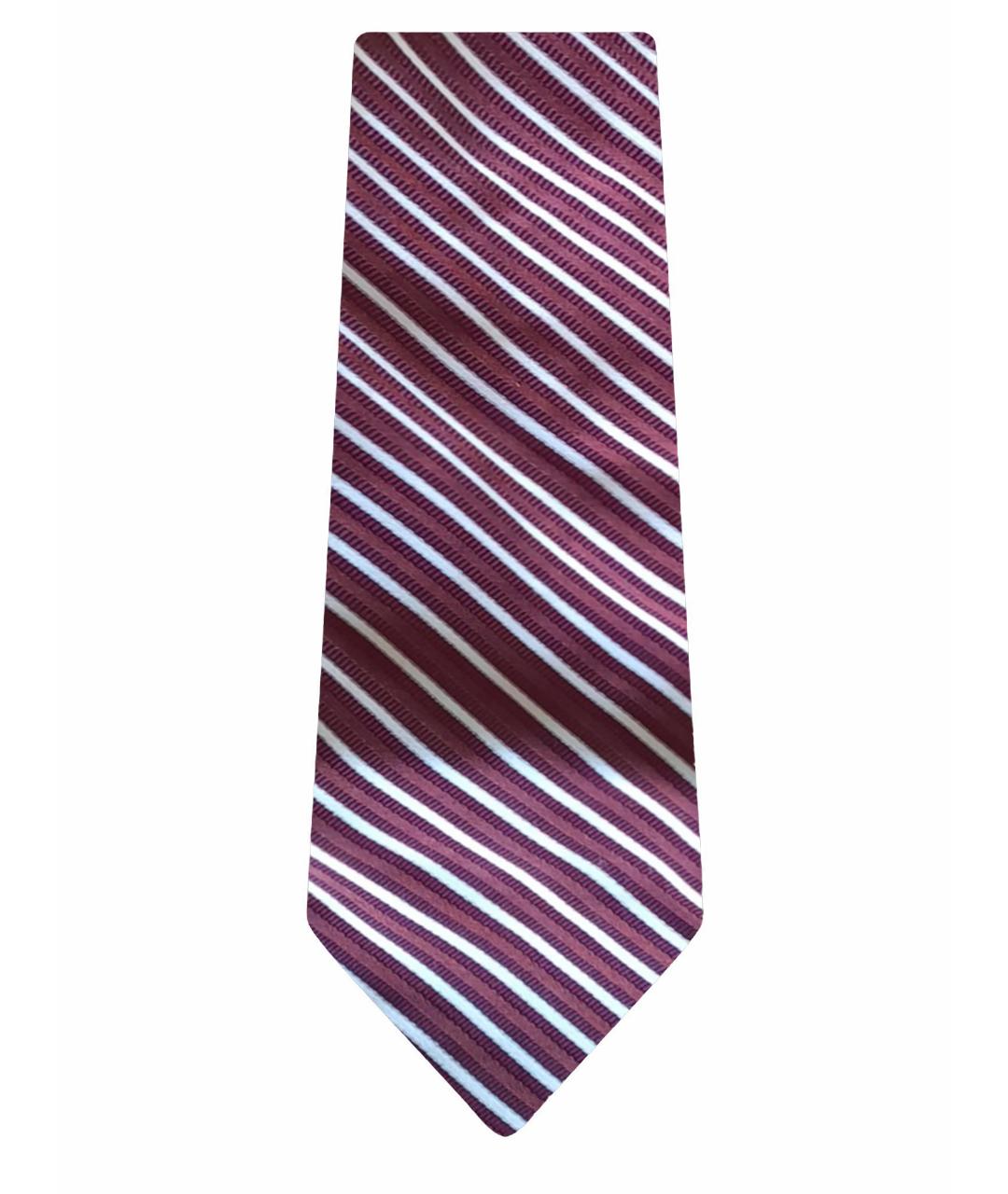VALENTINO Бордовый шелковый галстук, фото 1