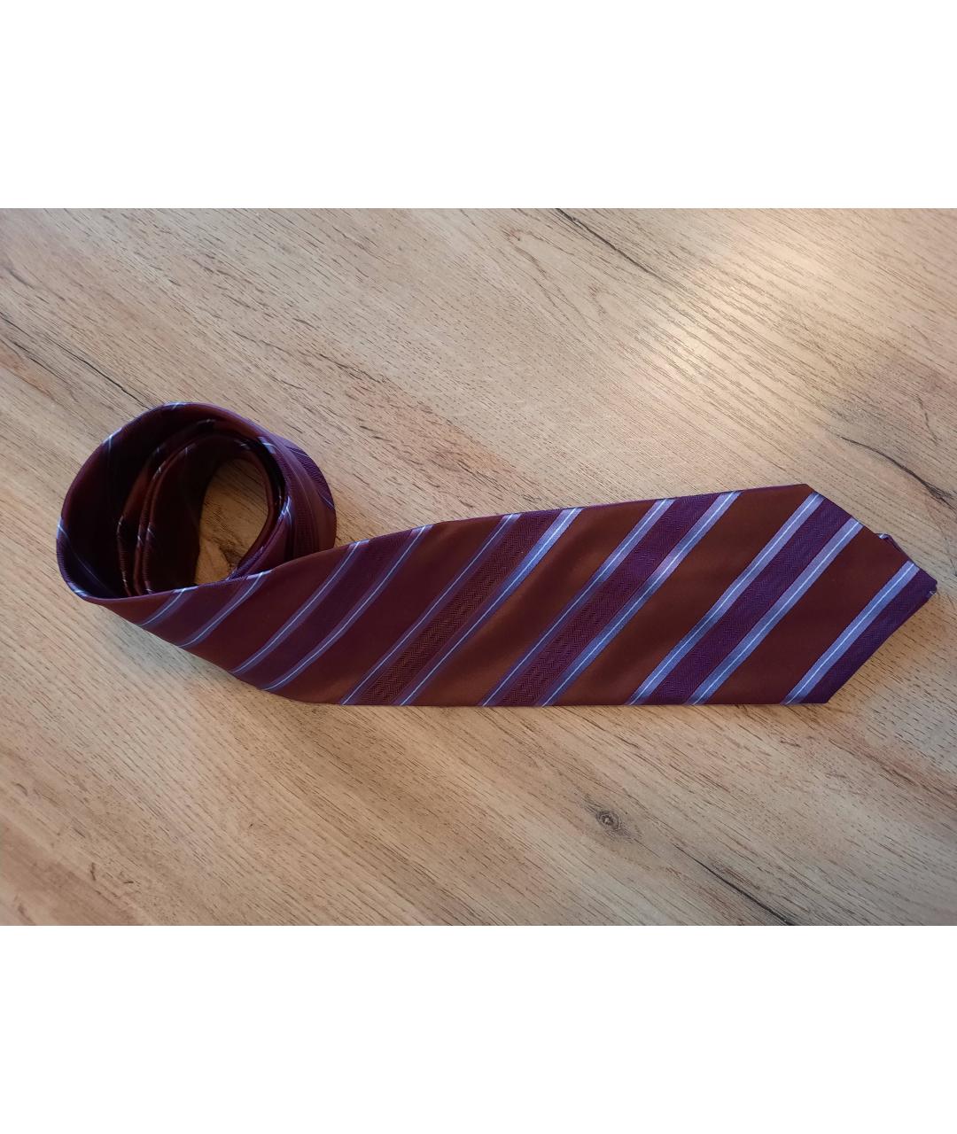 VALENTINO Бордовый шелковый галстук, фото 4