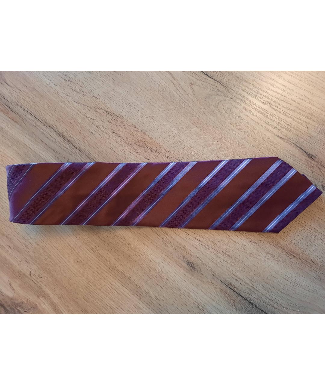 VALENTINO Бордовый шелковый галстук, фото 2