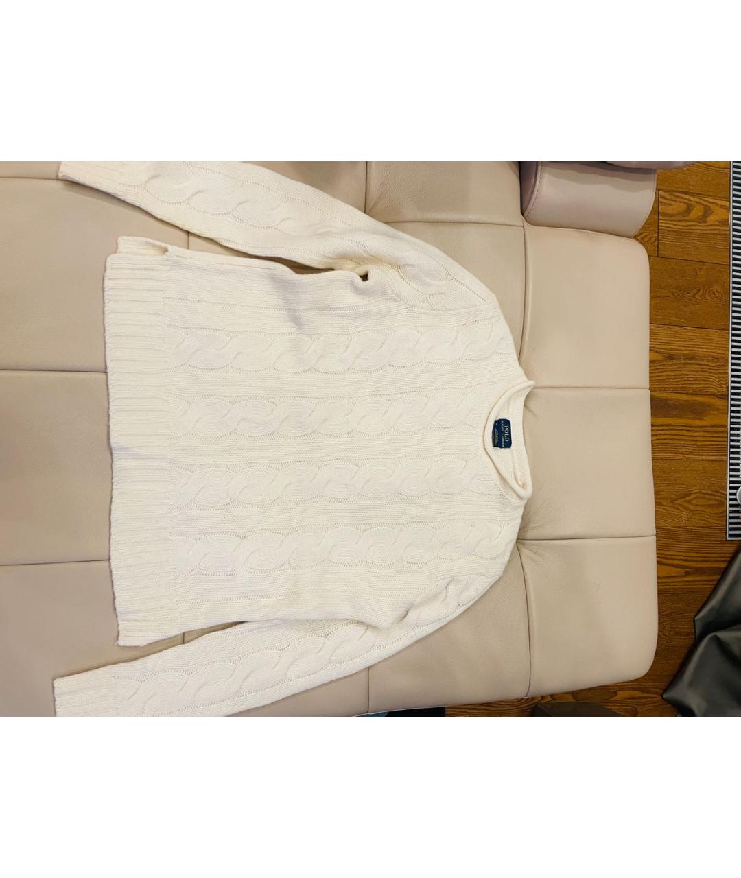 POLO RALPH LAUREN Белый шерстяной джемпер / свитер, фото 4