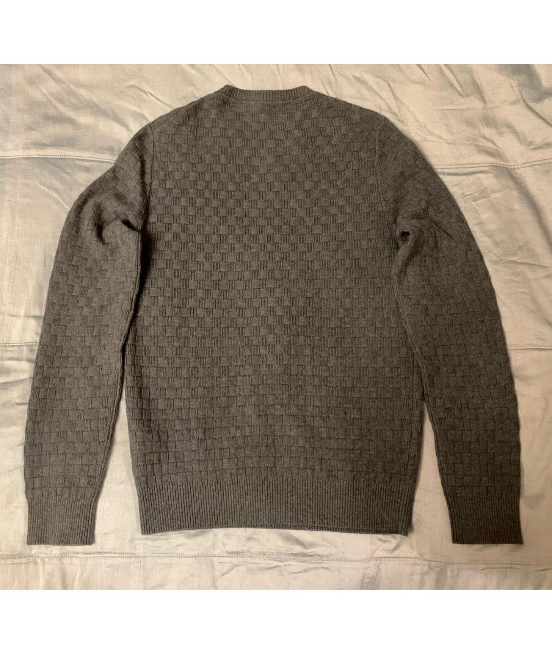 LOUIS VUITTON PRE-OWNED Антрацитовый шерстяной джемпер / свитер, фото 2