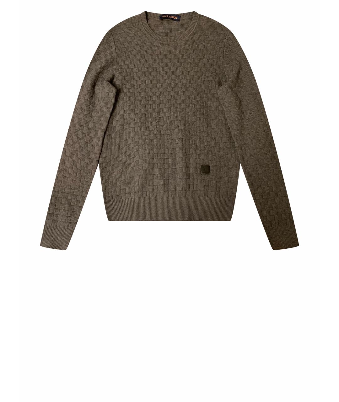 LOUIS VUITTON PRE-OWNED Антрацитовый шерстяной джемпер / свитер, фото 1
