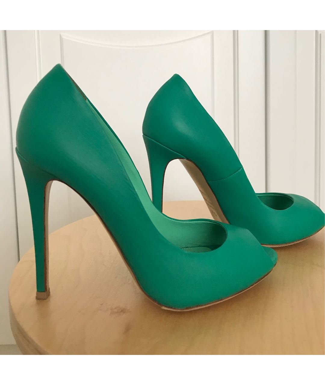 LE SILLA Зеленые кожаные туфли, фото 5